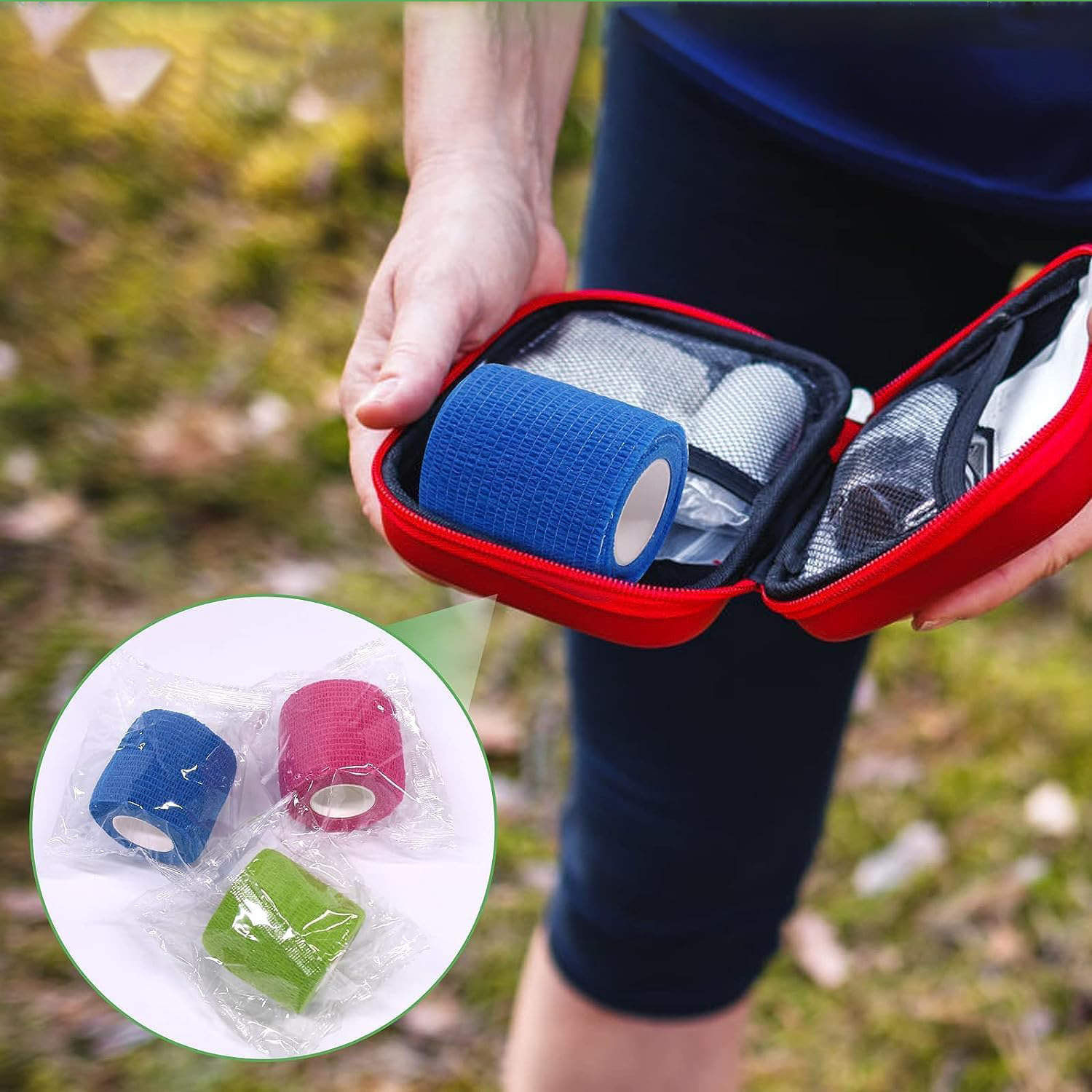 Latexmentes elsősegélynyújtó készlet, rugalmas csomagoló kohéziós kötszer